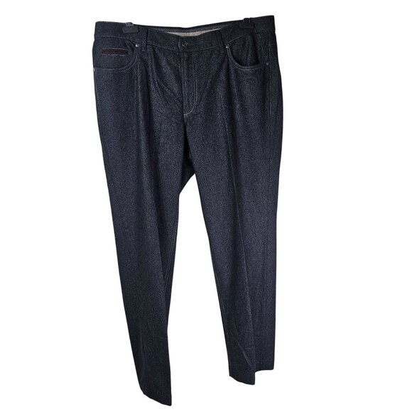 Hiltl Downey Carded Flannel Wool Trousers 38 Gray Neutral Old Money Quiet Luxury - Picture 1 of 13